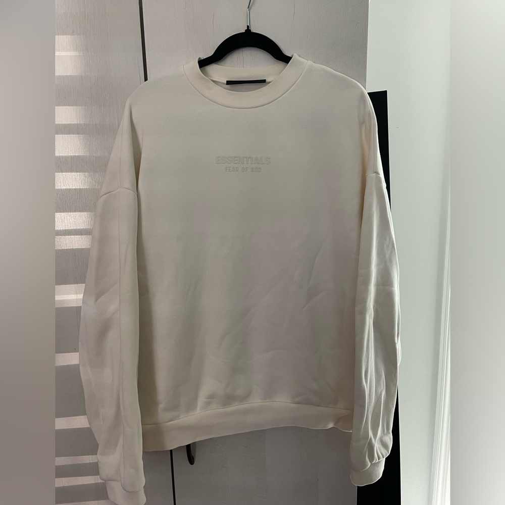 AUTHENTIC Essentials Cream Crewneck Sweater